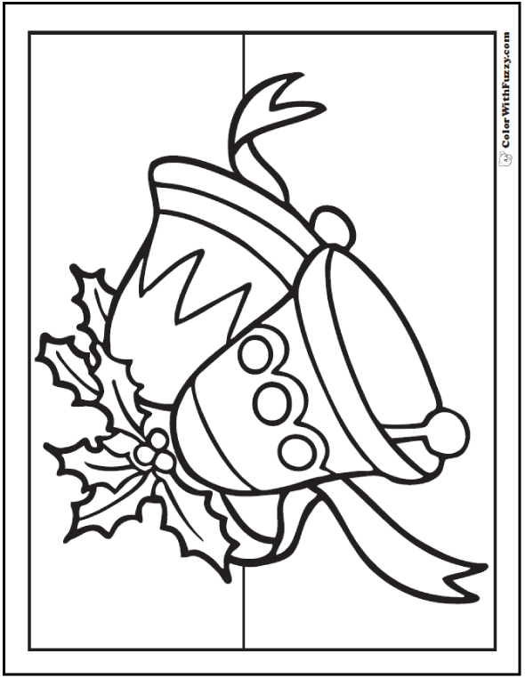 Christmas bell coloring page