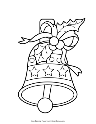 Christmas bell coloring page â free printable pdf from