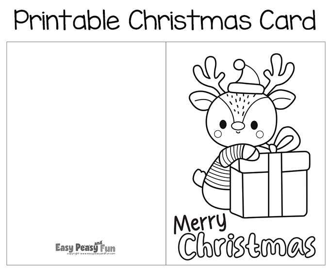 Free printable christmas cards to color