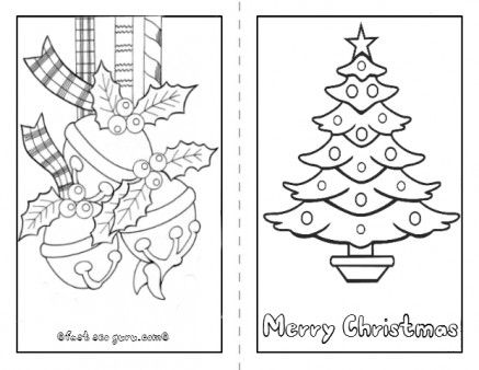 Printable christmas tree card to color in page for kidsfree online print out crâ christmas tree coloring page christmas cards kids christmas coloring pages