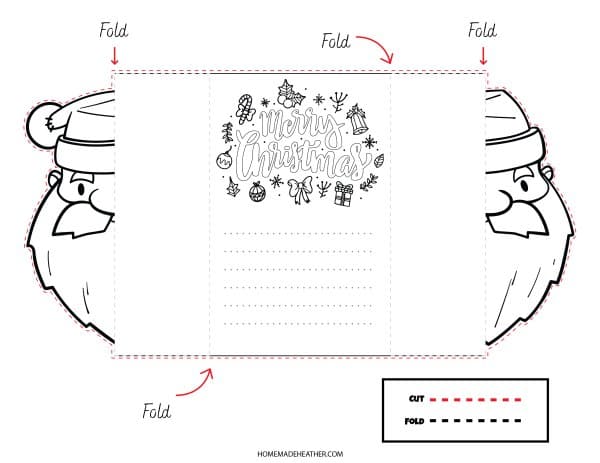 Free printable christmas card coloring pages homemade heather