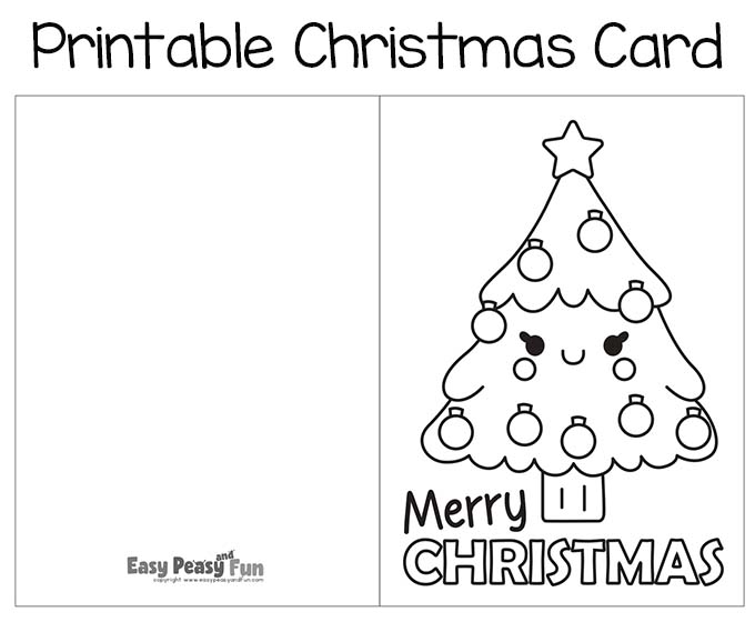 Free printable christmas cards to color