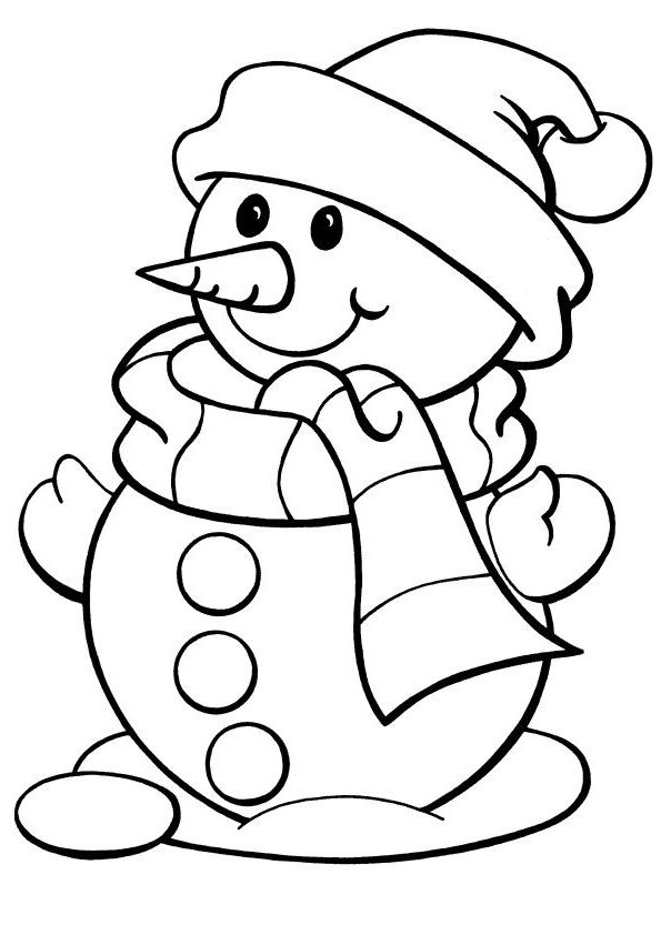 Coloring pages easy christmas coloring pages for kids