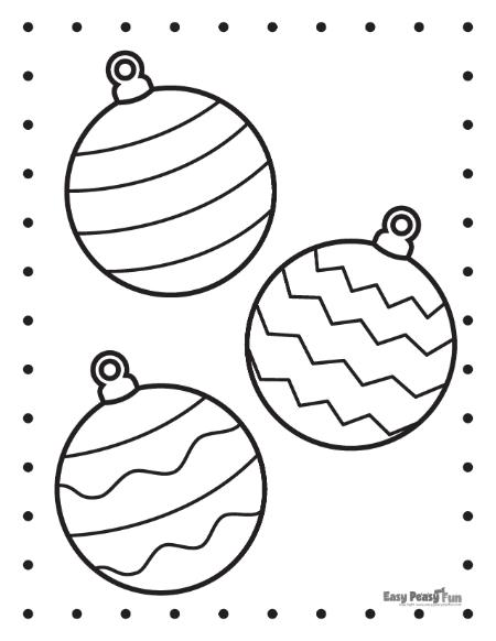 Free printable christmas ornaments coloring pages