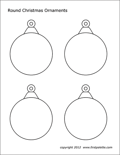 Christmas tree ornaments free printable templates coloring pages