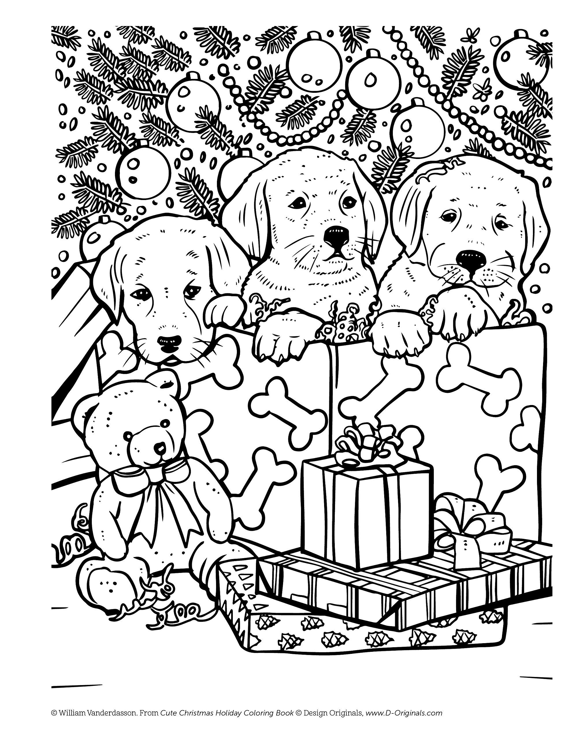 Christmas holiday coloring book for animal lovers