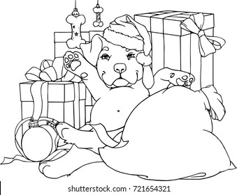 Christmas puppy stock vector royalty free