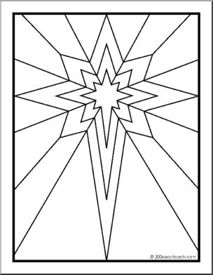 Coloring page christmas star