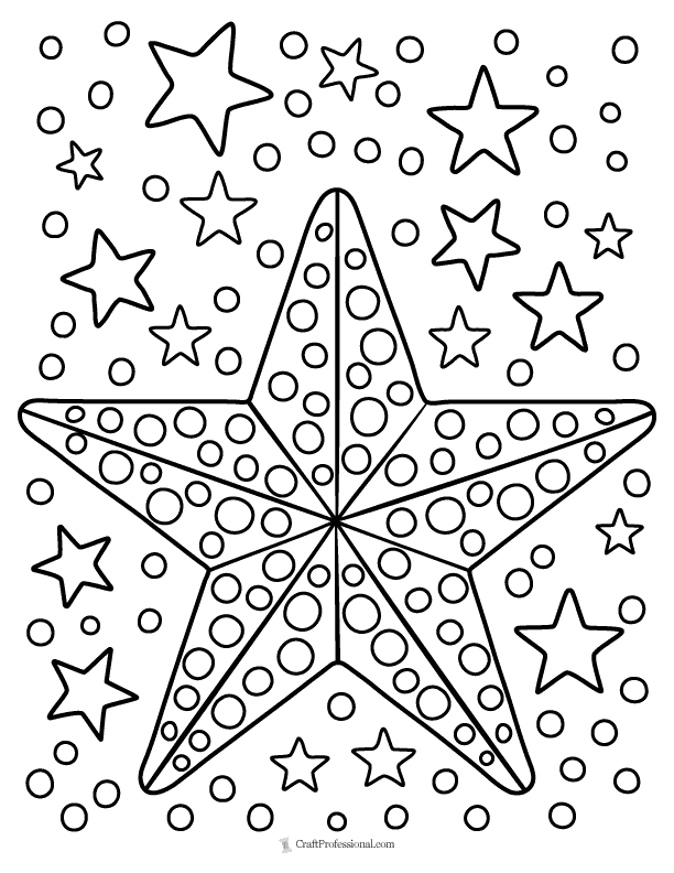 Christmas star coloring pages