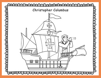 Christopher columbus coloring page by lailabee tpt