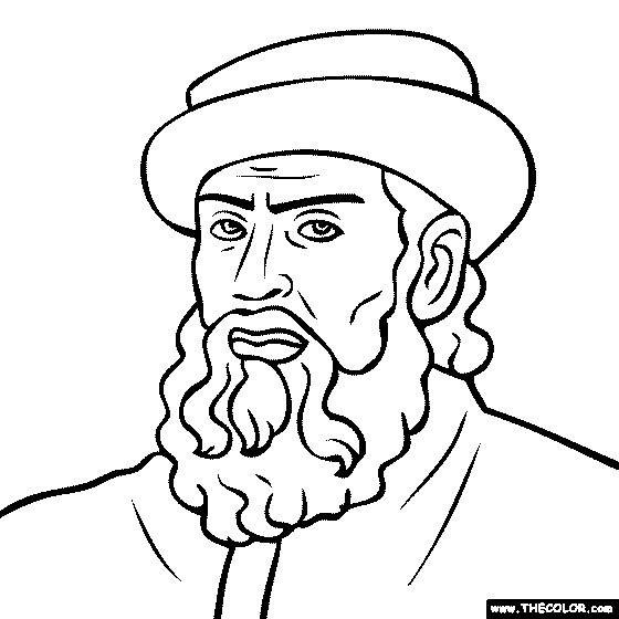 Christopher colubus coloring page