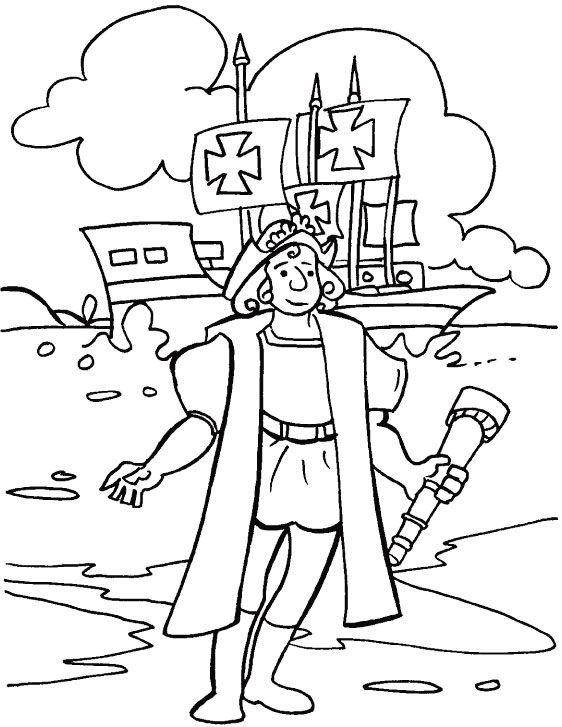 Christopher columbus coloring page columbus day earth day coloring pages christopher columbus