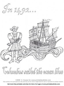 Christopher columbus â printables for kids â free word search puzzles coloring pages and other activities