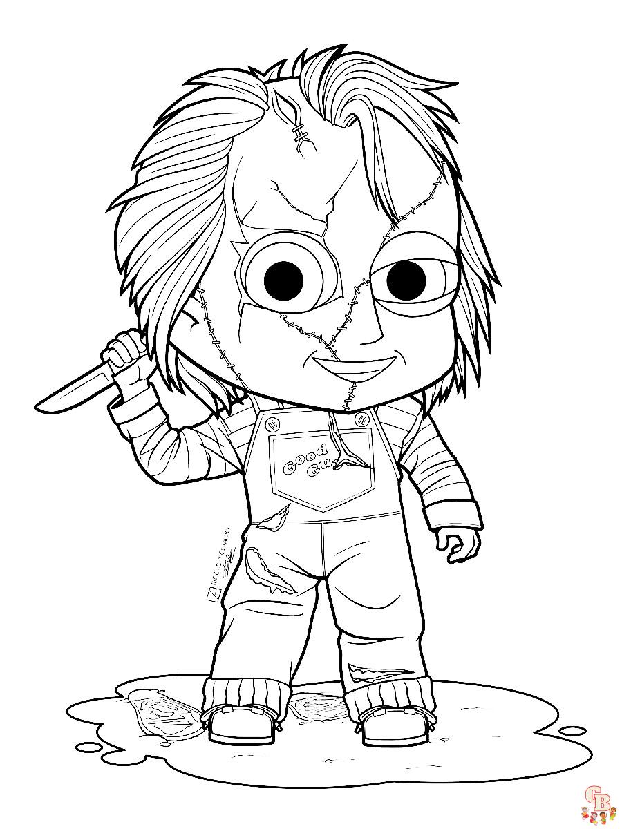 Chucky coloring pages printable free and easy to color