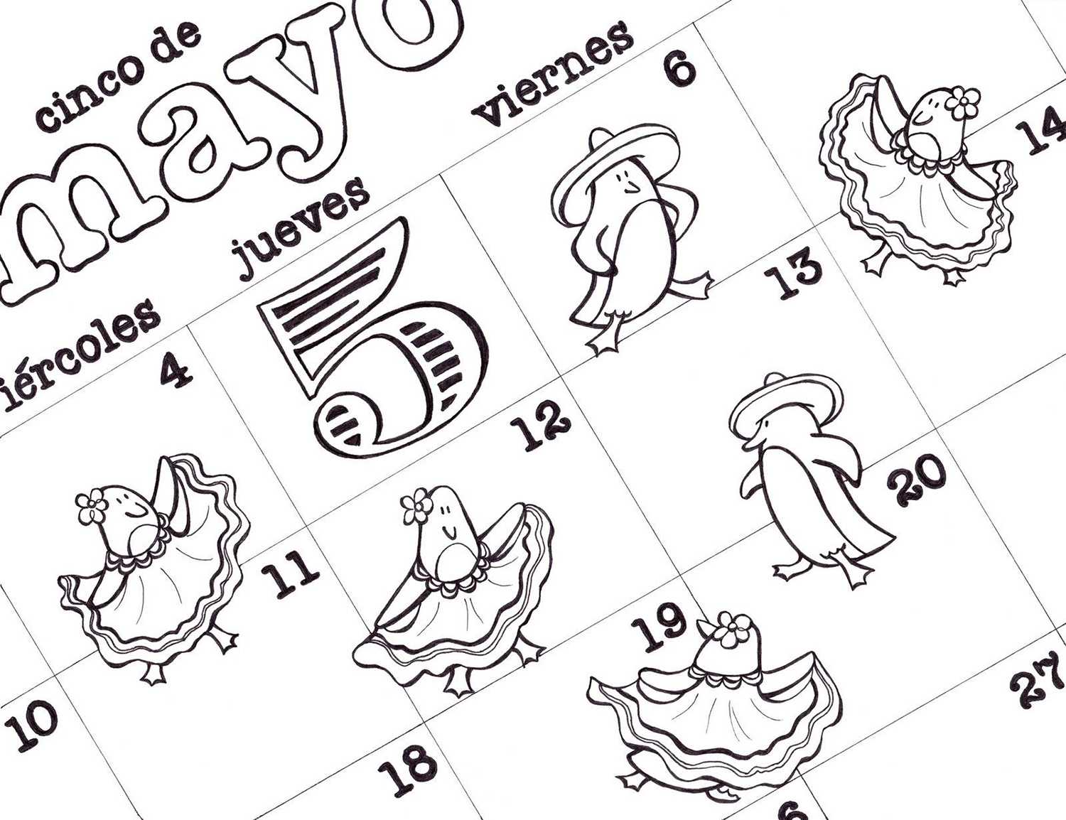 Places to find free cinco de mayo coloring pages