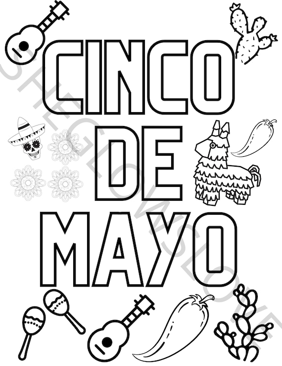 Printable cinco de mayo coloring pages kids coloring pages cinco de mayo coloring sheets