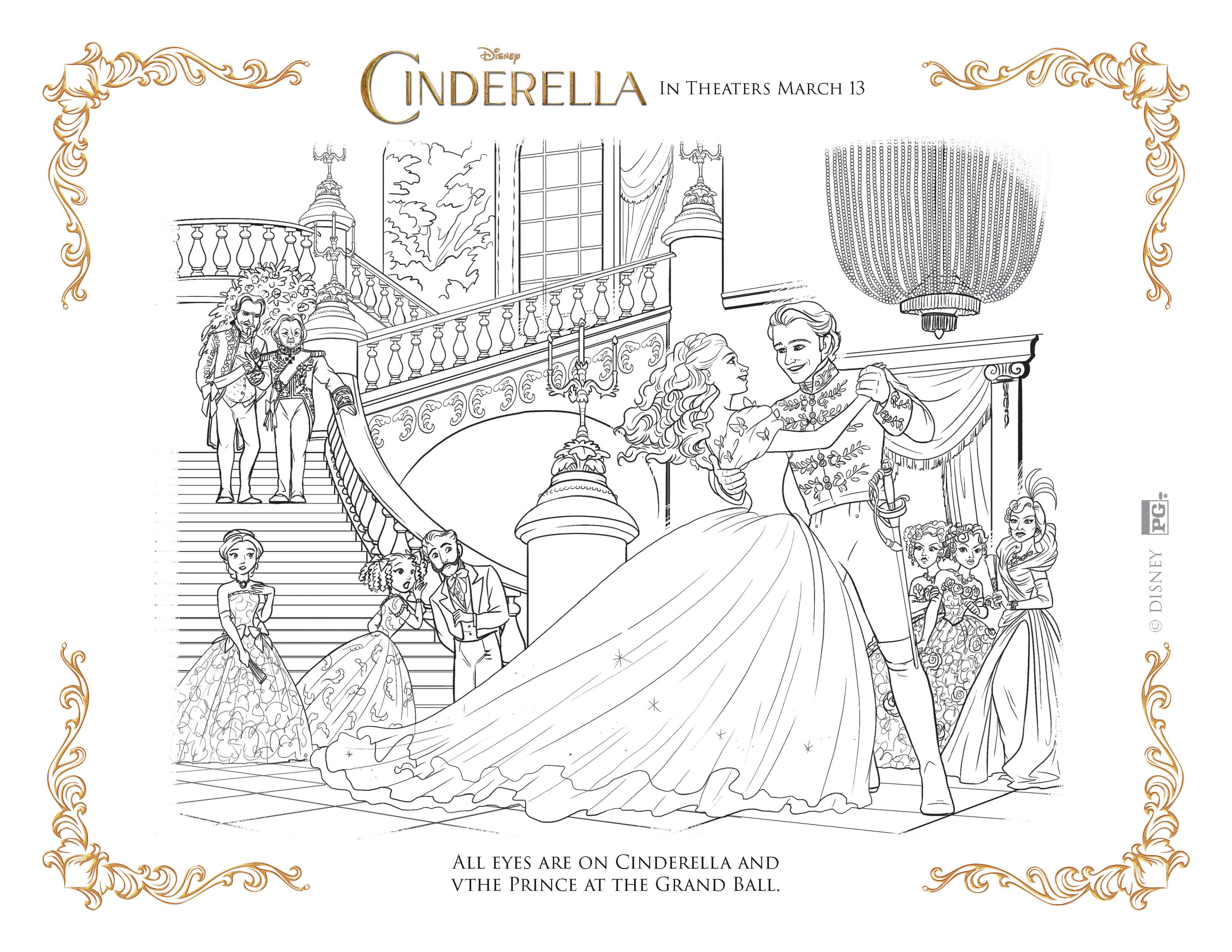 Cinderella coloring pages