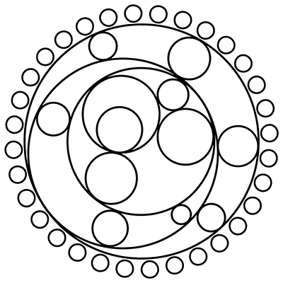 Circles coloring page m