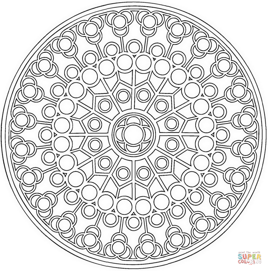 Celtic mandala with circles coloring page free printable coloring pages