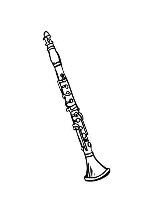 Coloring page clarinet