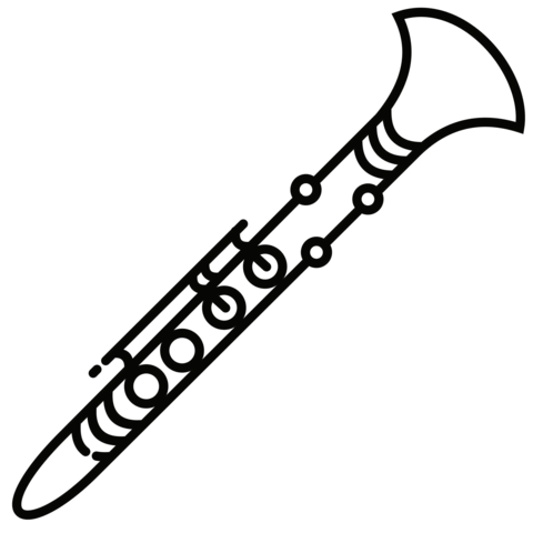 Clarinet coloring page free printable coloring pages