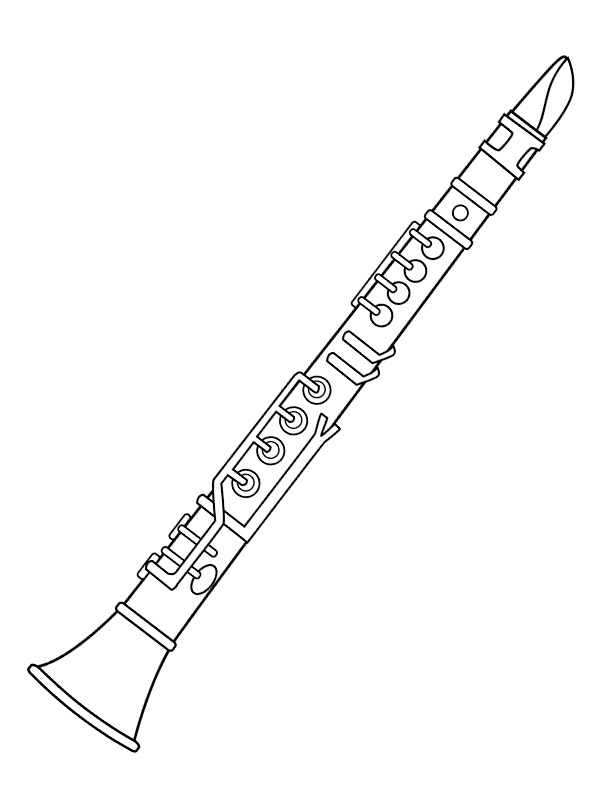 Clarinet coloring page