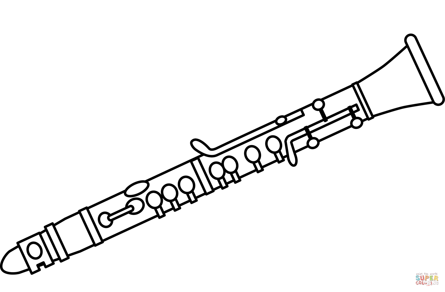 Clarinet coloring page free printable coloring pages