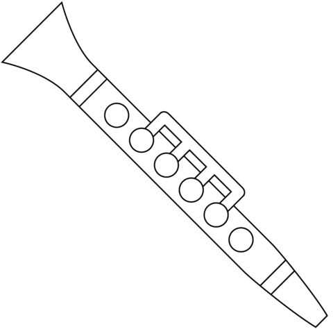 Clarinet coloring page free printable coloring pages