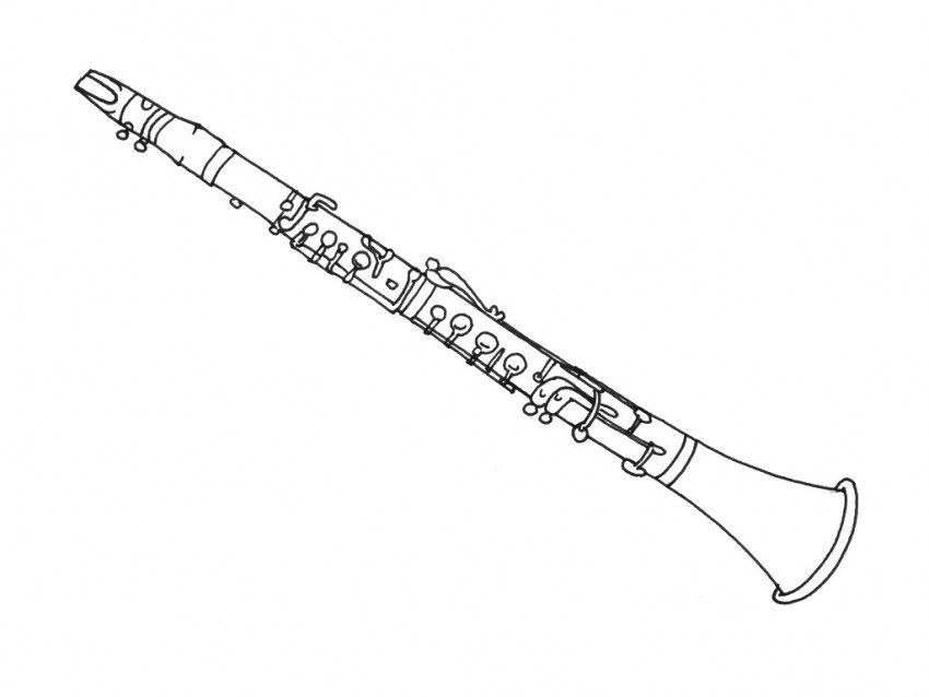 Clarinet coloring pages