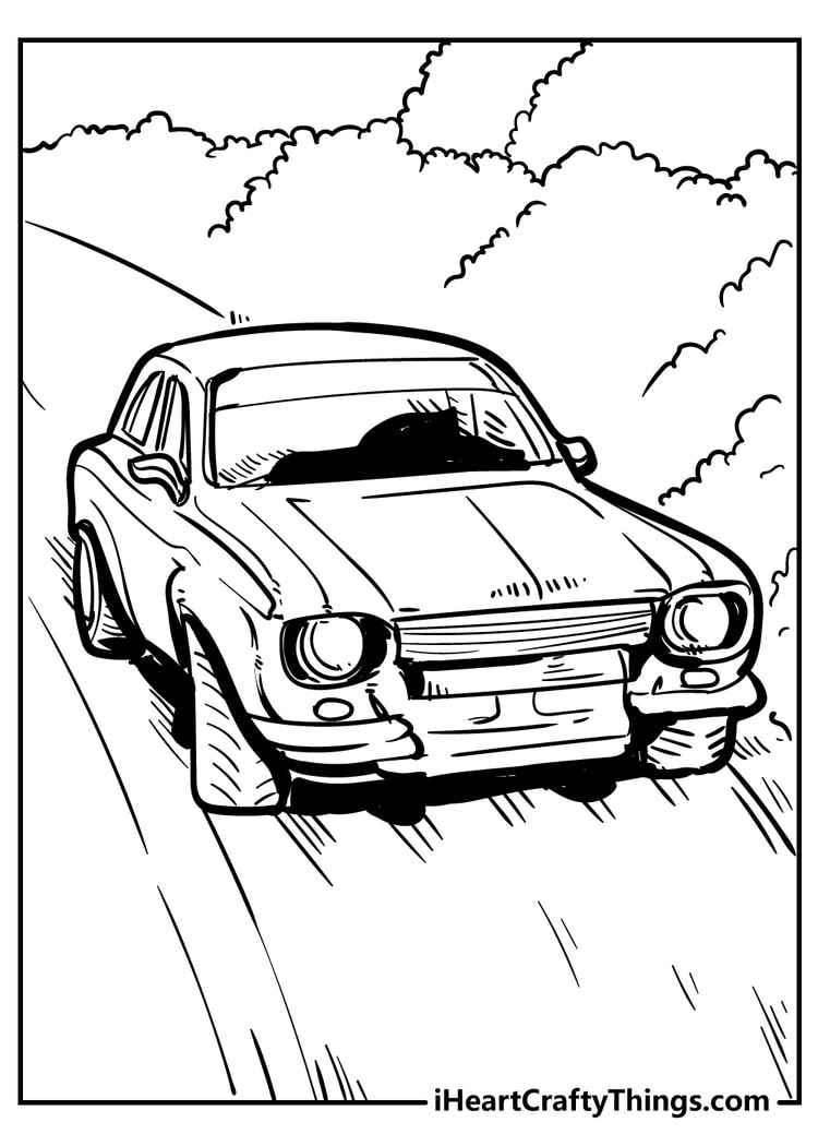 Cool car coloring pages free printables