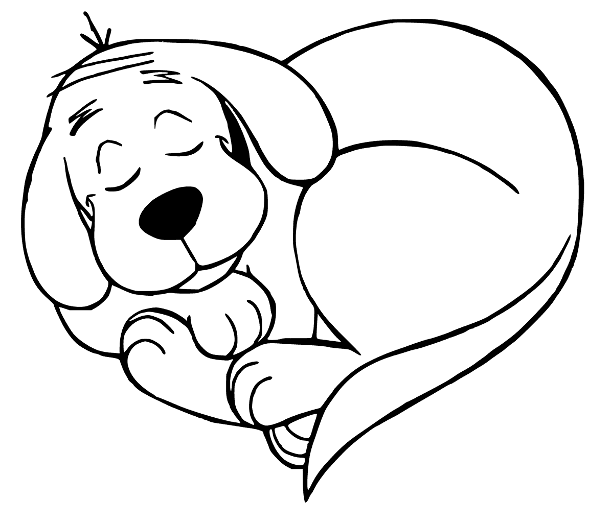 Clifford coloring pages printable for free download
