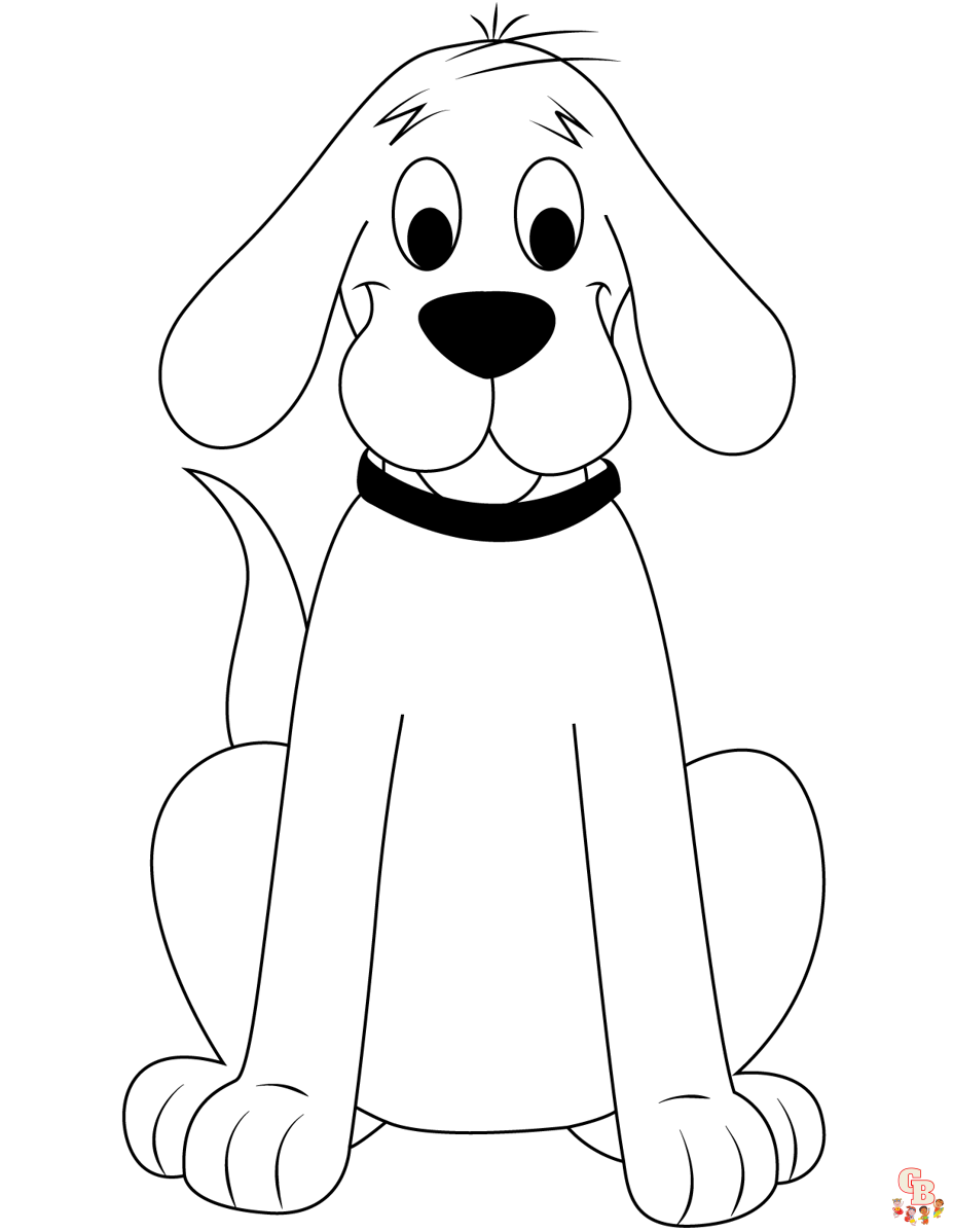 Clifford coloring pages big red dog fun for little artists