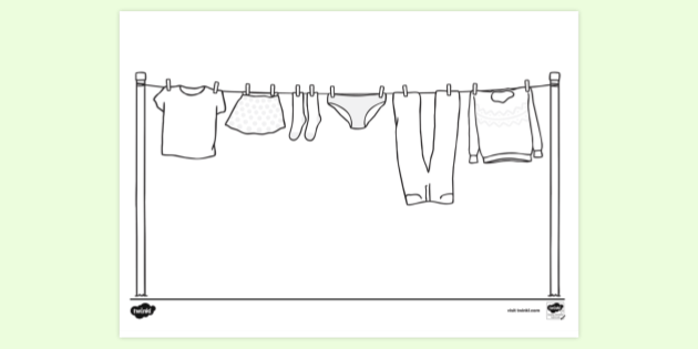 Clothes louring page free printable teacher made