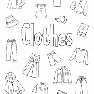 Clothes coloring page