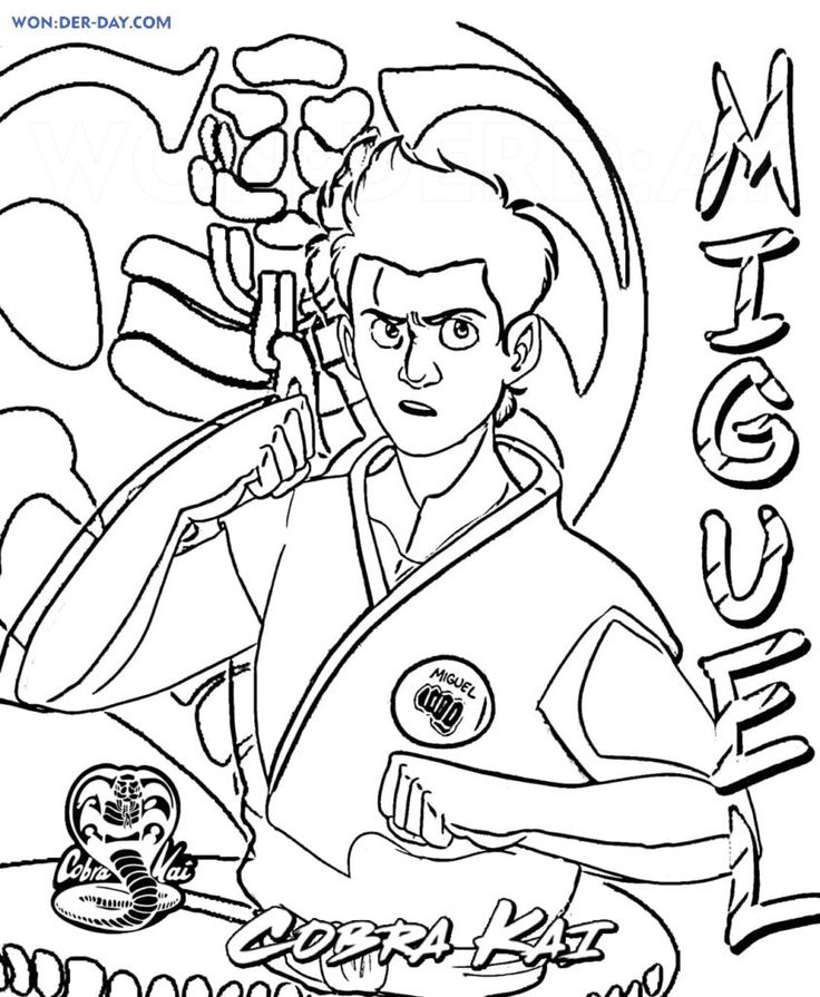 Cobra kai coloring pages