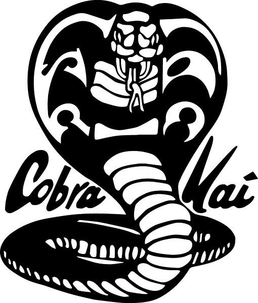 Cobra kai snake sticker decal logo vinyl karate kreese lawrence russo