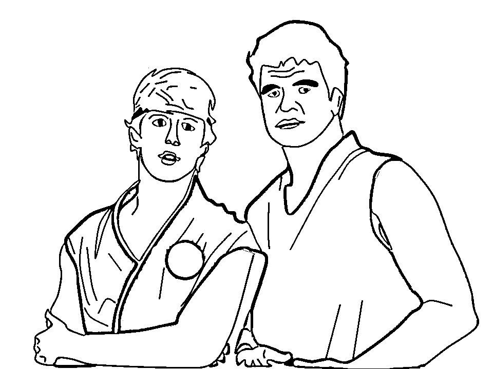 Cobra kai coloring pages printable for free download