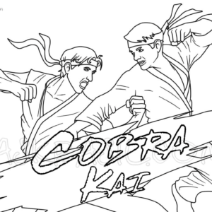 Cobra kai coloring pages printable for free download