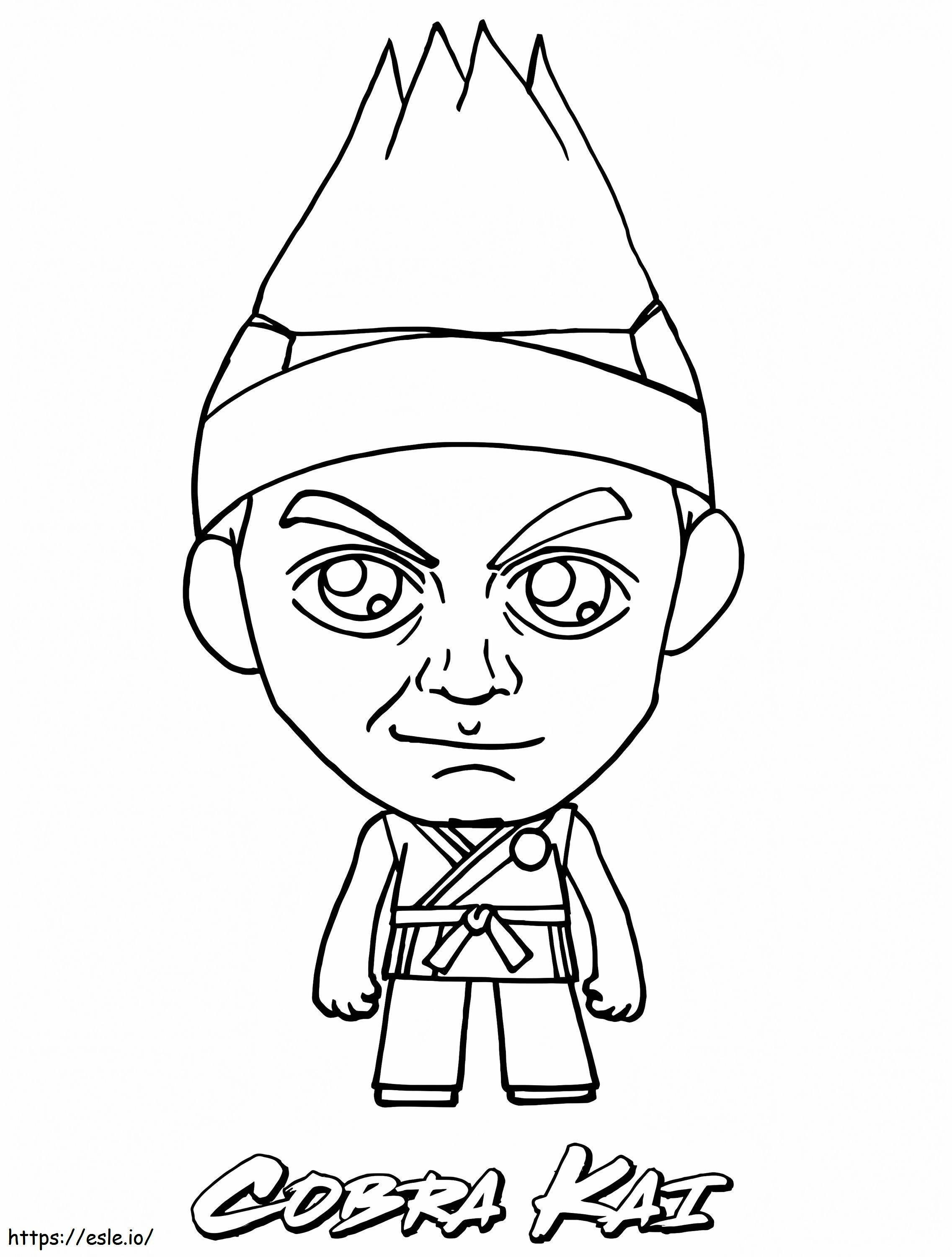 Chibi hawk cobra kai coloring page