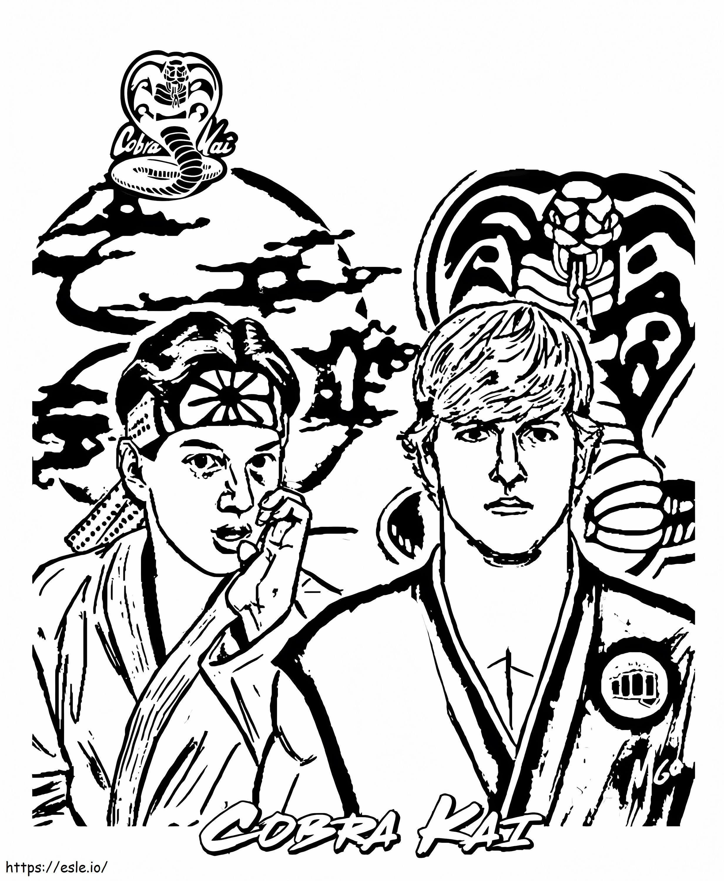 Cobra kai coloring page