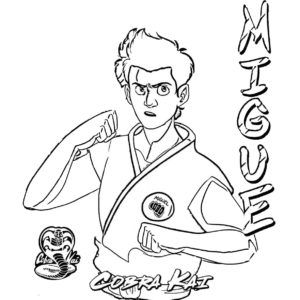 Hawk from cobra kai coloring pages