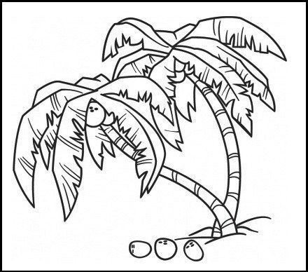 Coconut tree coloring page tree coloring page coloring pages animal coloring pages