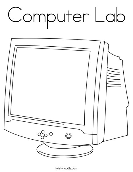 Puter lab coloring page