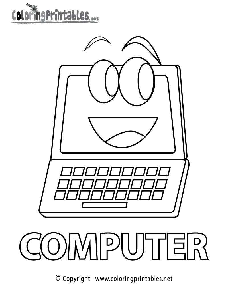 Free printable computer coloring page