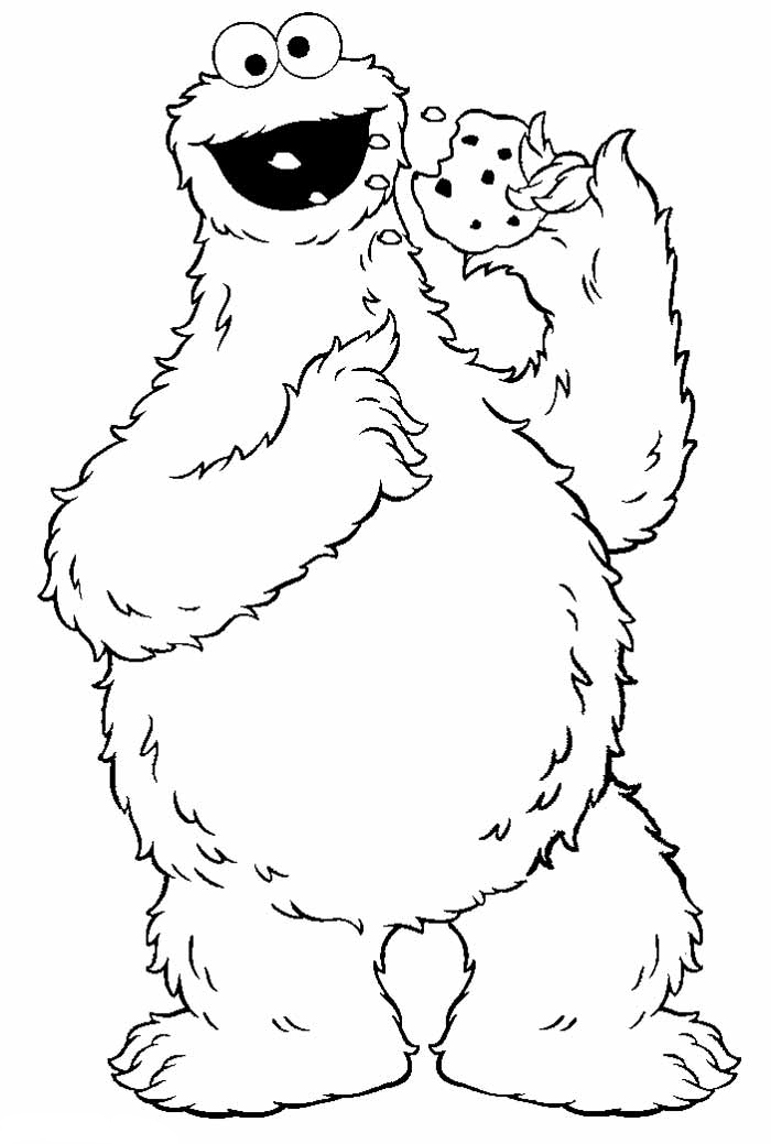 Coloring pages cookie monster coloring page