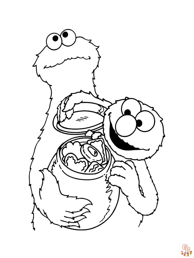 Cookie monster coloring pages delightful and free