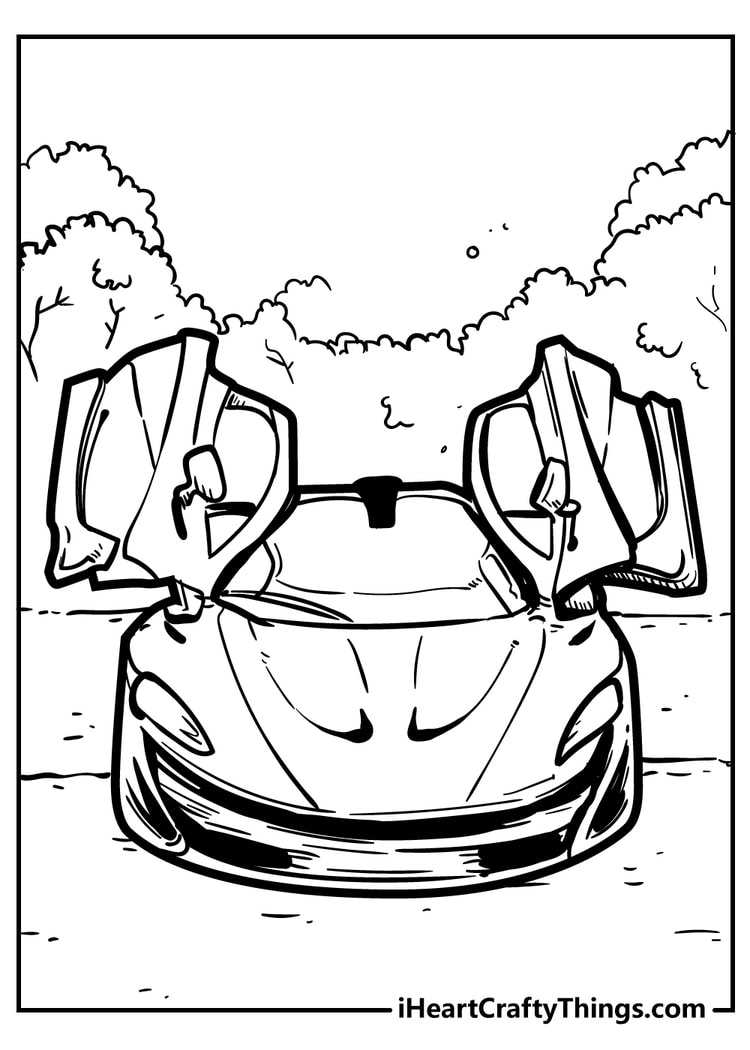 Cool car coloring pages free printables