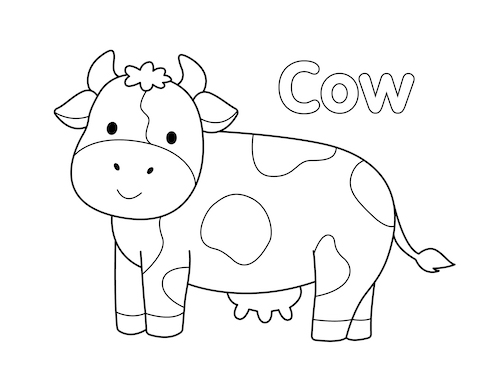 Cow coloring page