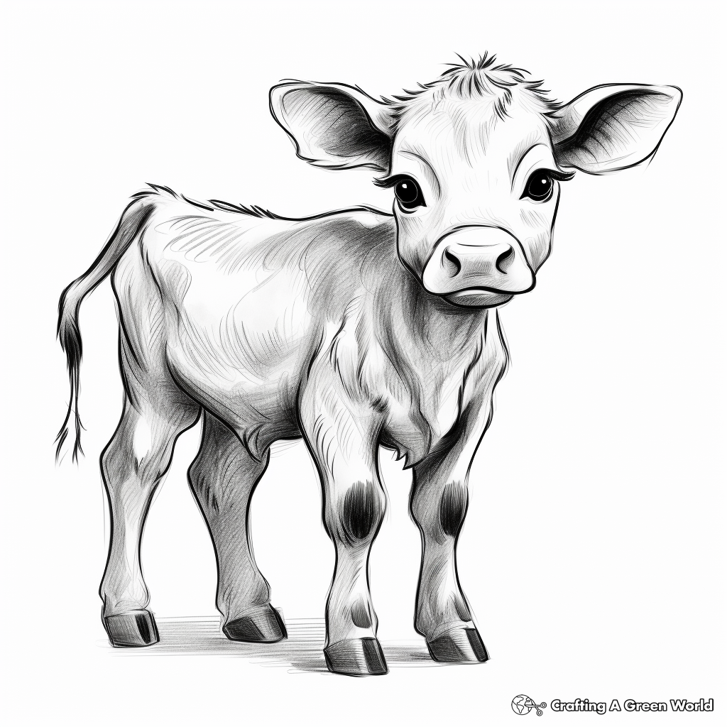 Baby cow coloring pages