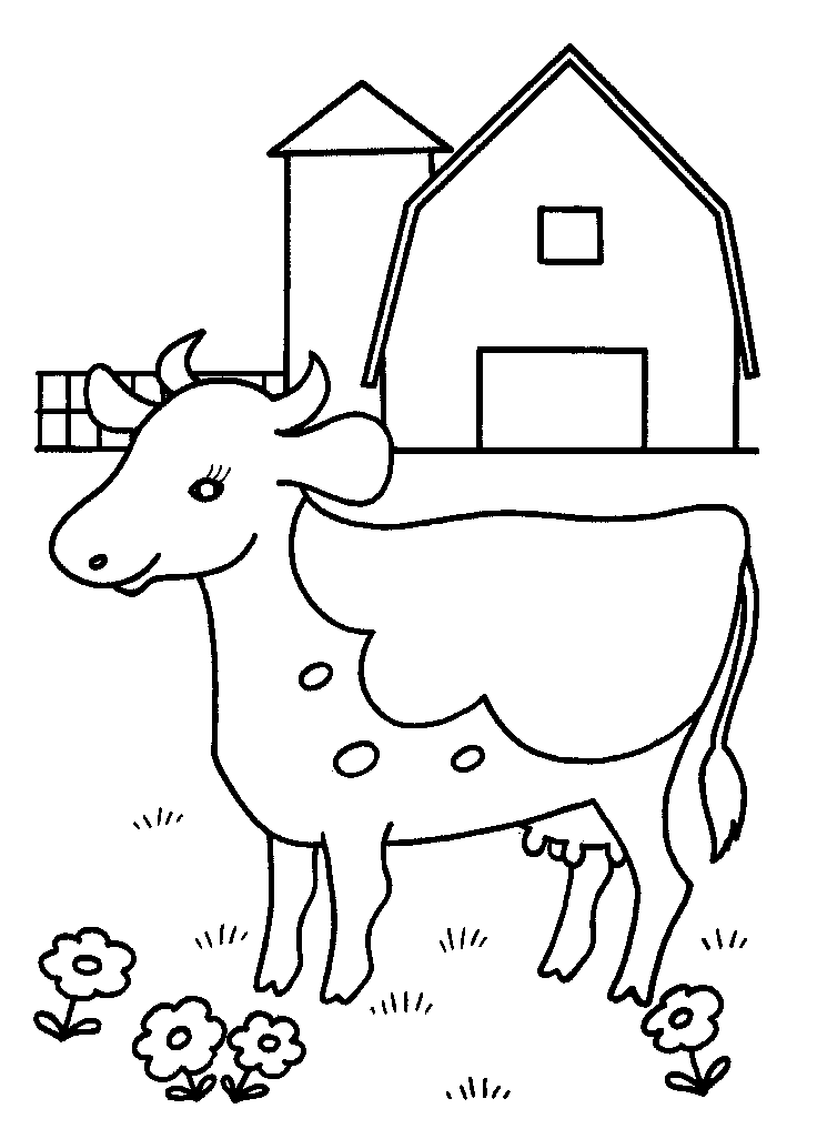 Free printable cow coloring pages for kids